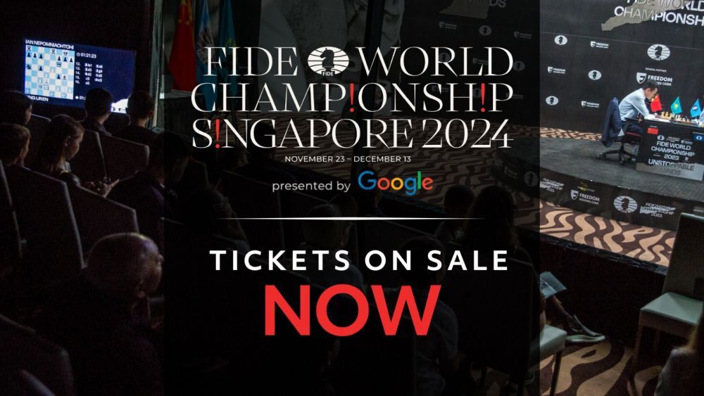 Tickets for FIDE World Chess Championship Match 2024 are now on sale!