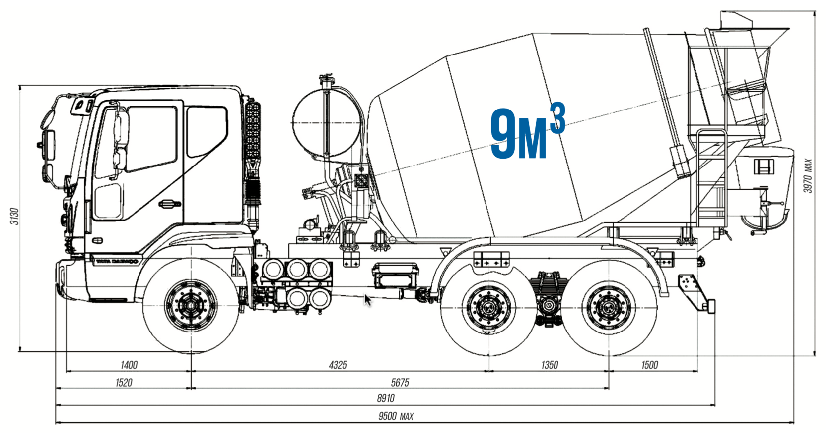 АВТОБЕТОНОСМЕСИТЕЛЬ CL7M3 (C/CH)