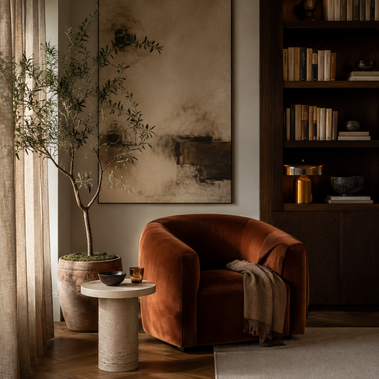 Modernes Badezimmer mit freistehender Badewanne
