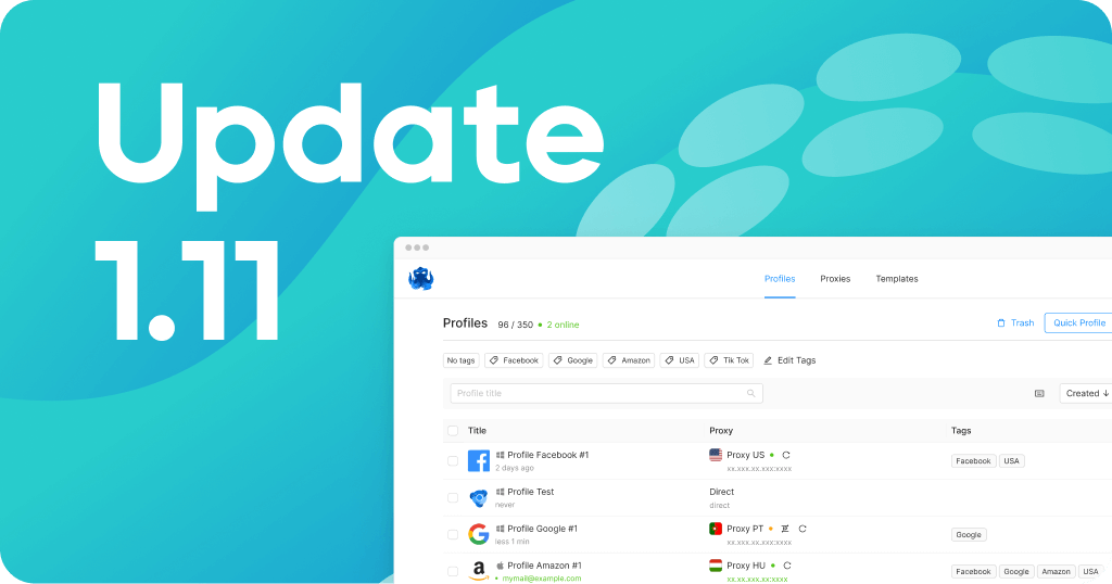 Octo Browser 1.11: Improved performance and stability