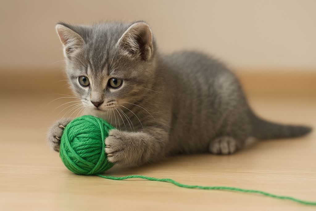 кот проглотил верёвку