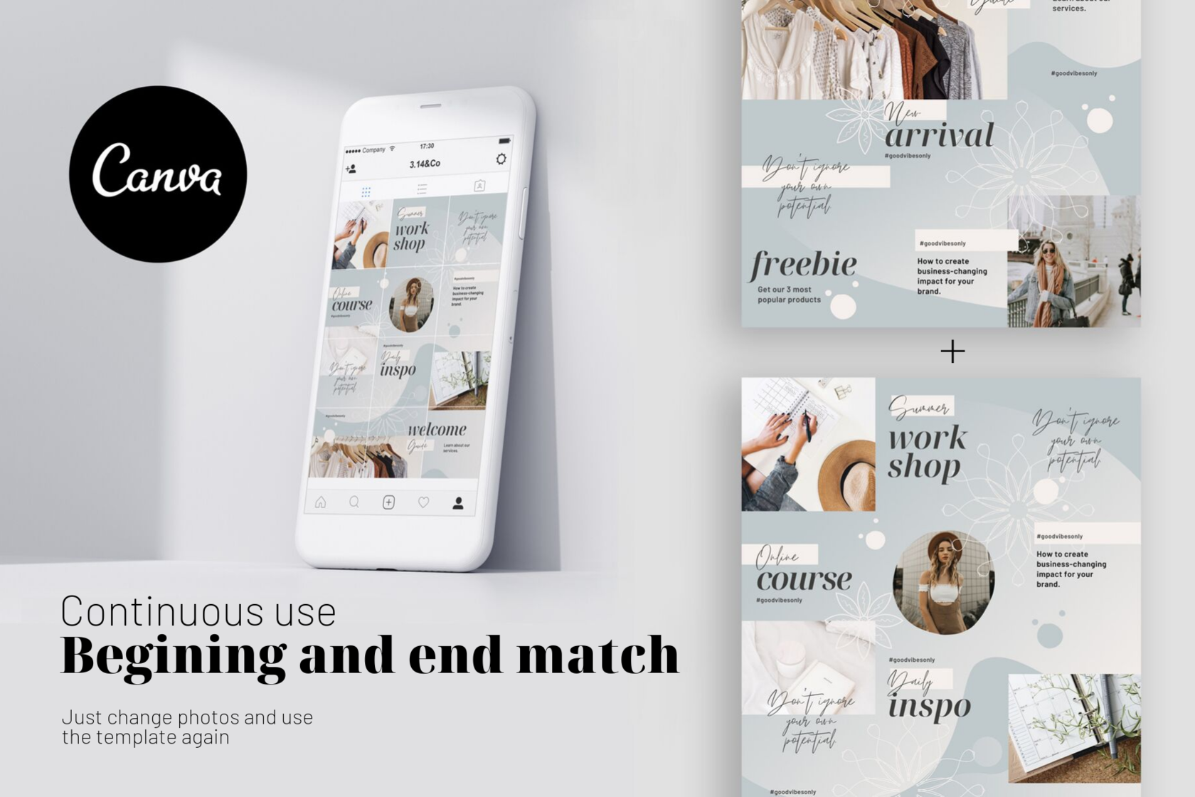 Instagram Puzzle Grid canva template