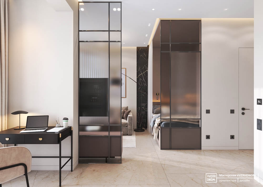 066 / интерьер квартиры-студии, ЖК City Park / 37,3 м²