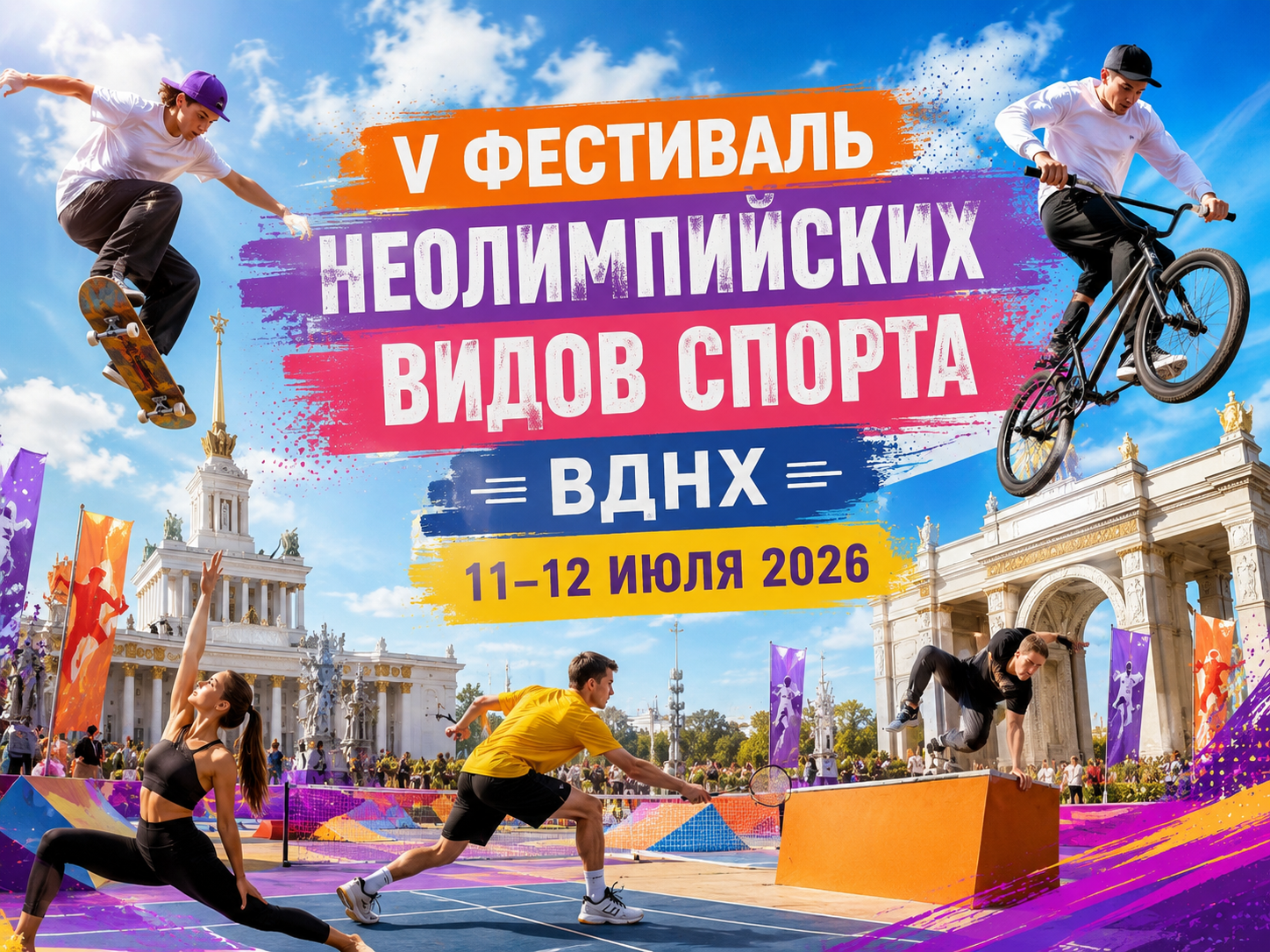V Фестиваль Неолимпийских видов спорта на ВДНХ 11-12 июля 2026
