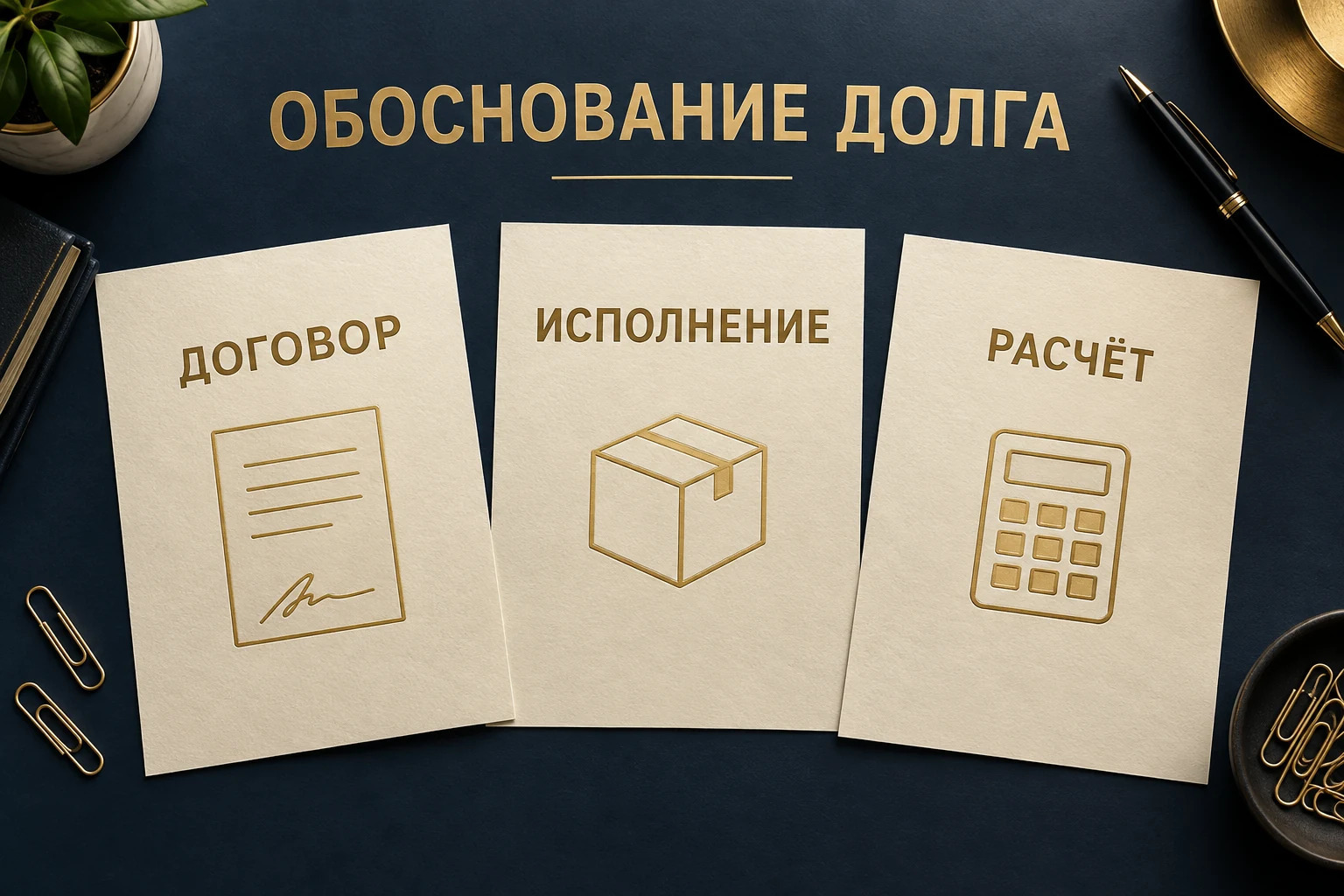 Карточки договора, исполнения и расчёта как оснований денежного требования