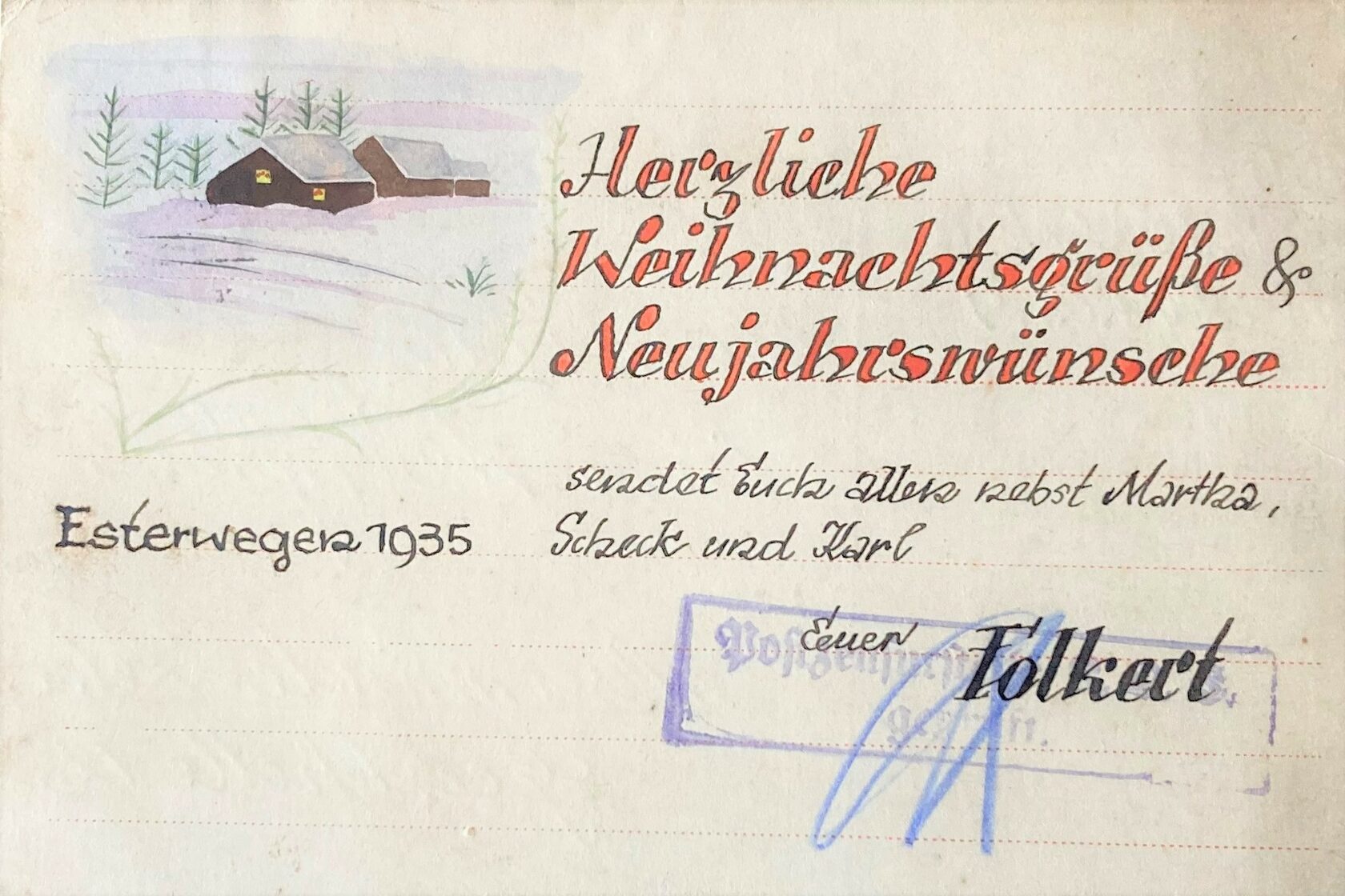 Potrykus´ Postkarte aus KZ (1935-1938) 2/3