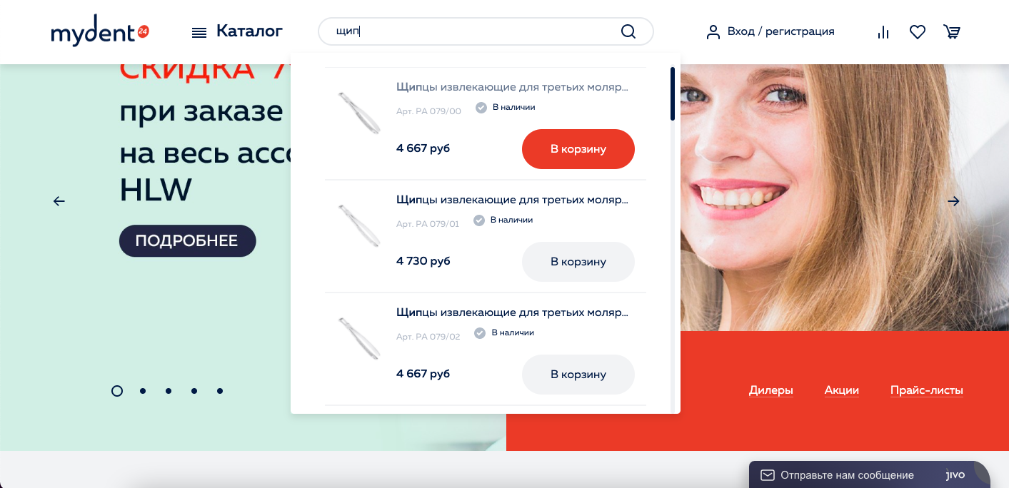 Разработка интернет-магазина поиск