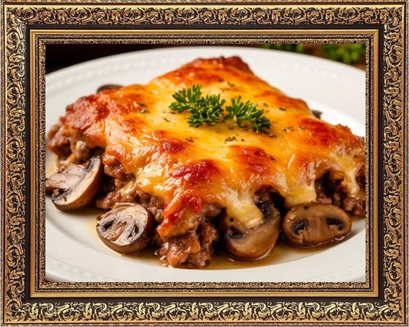 мясо по французски из свинины с грибами