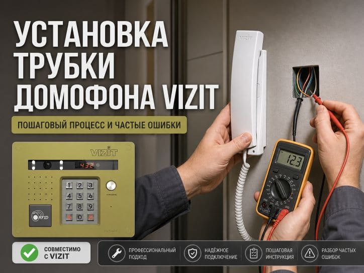 Правильная установка трубки домофона Vizit в квартире: пошаговый процесс и частые ошибки