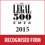 Legal 500 recognized