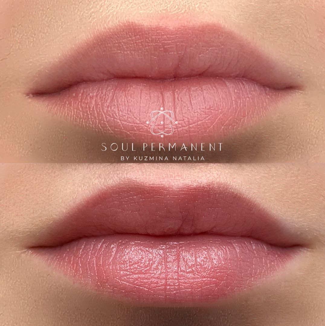 акварельная техника перманентного макияжа губ