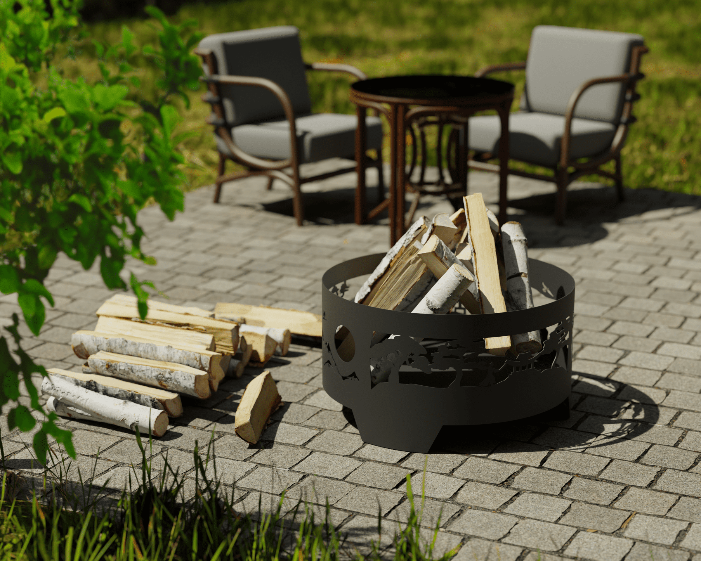 Костровая чаша Япония 65 см для дачи