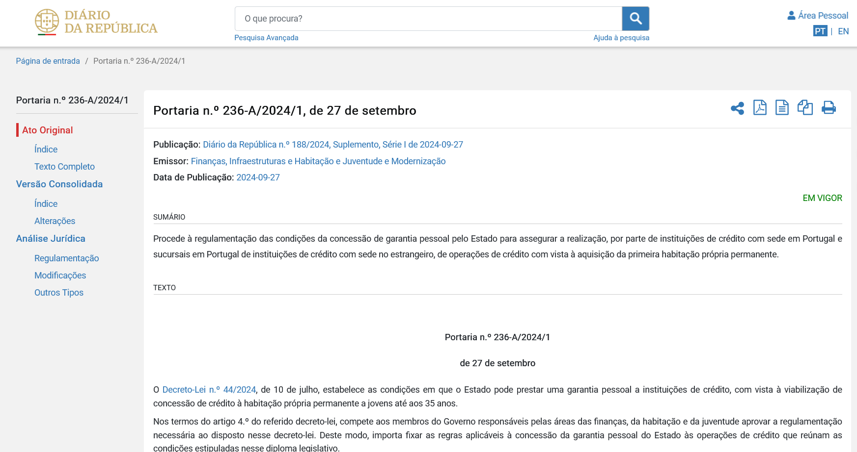 декрет указ Португалія