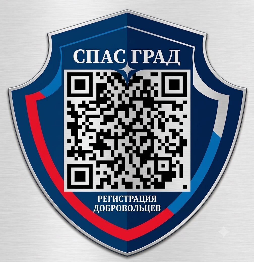 QR-код для регистрации добровольцев СПАС ГРАД
