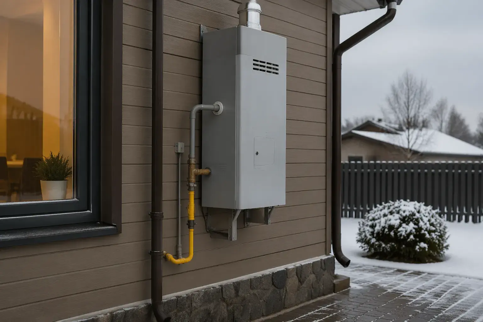 Уличный газовый котел для частного дома