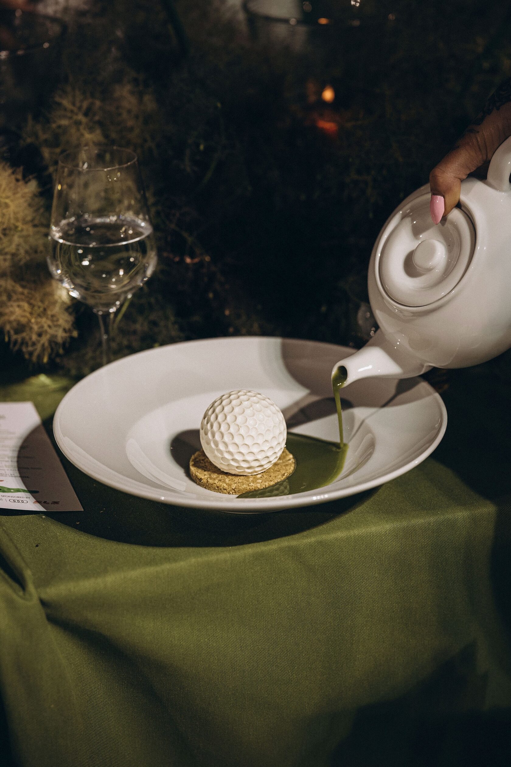 Едно от ястията на събитието The Golf Dinner by Food Nomads 
