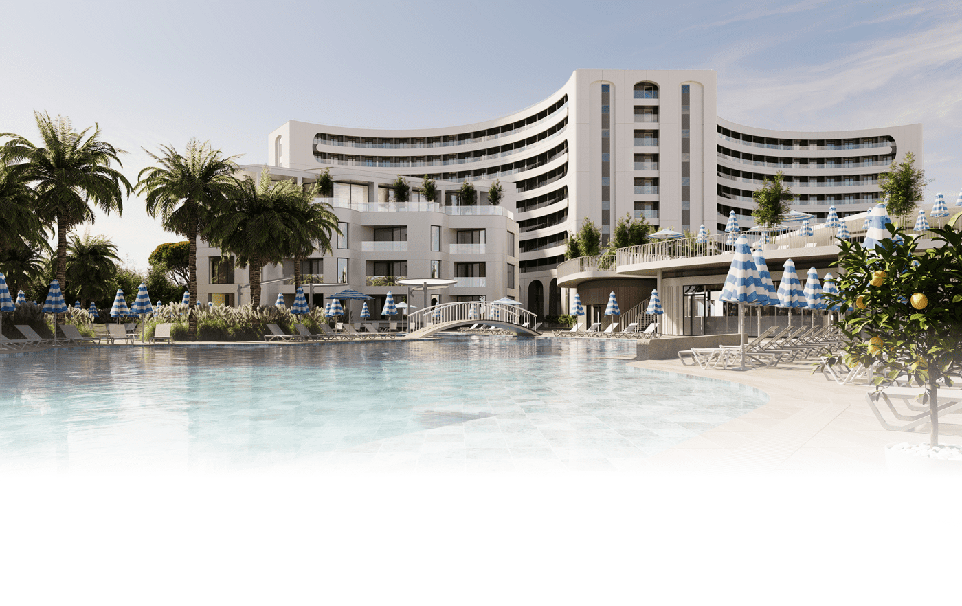 Отель Livingston в Сочи со стороны бассейна