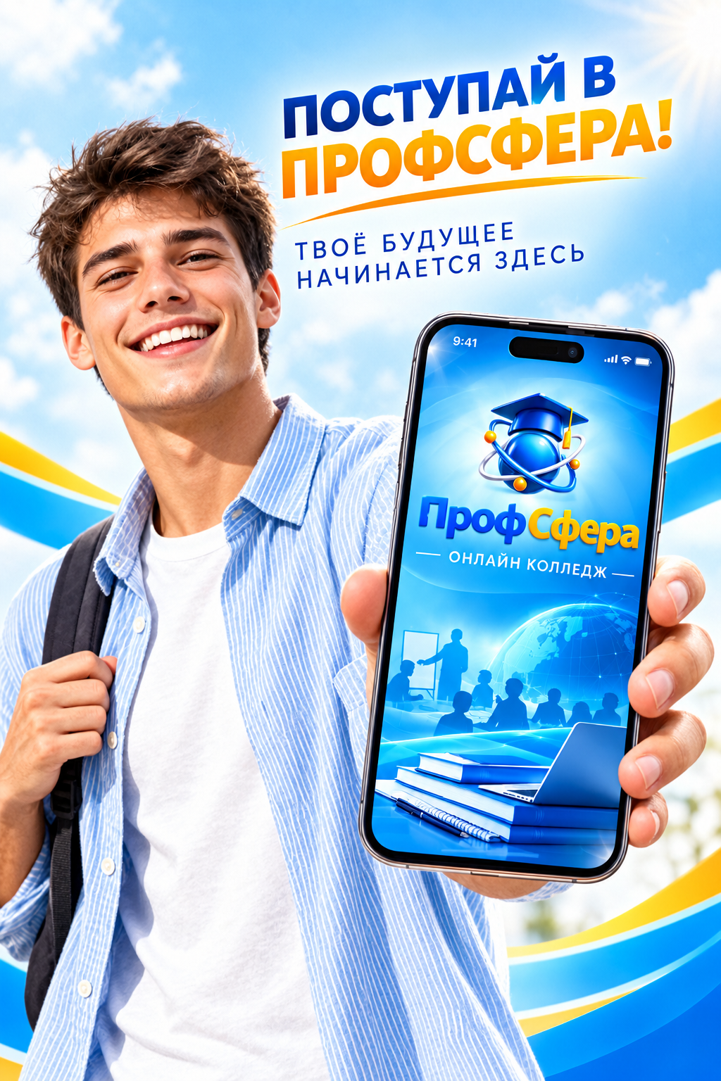 Студент с телефоном