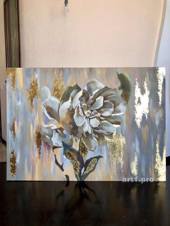  картина маслом золото поталь, большие картины купить, картины на заказ