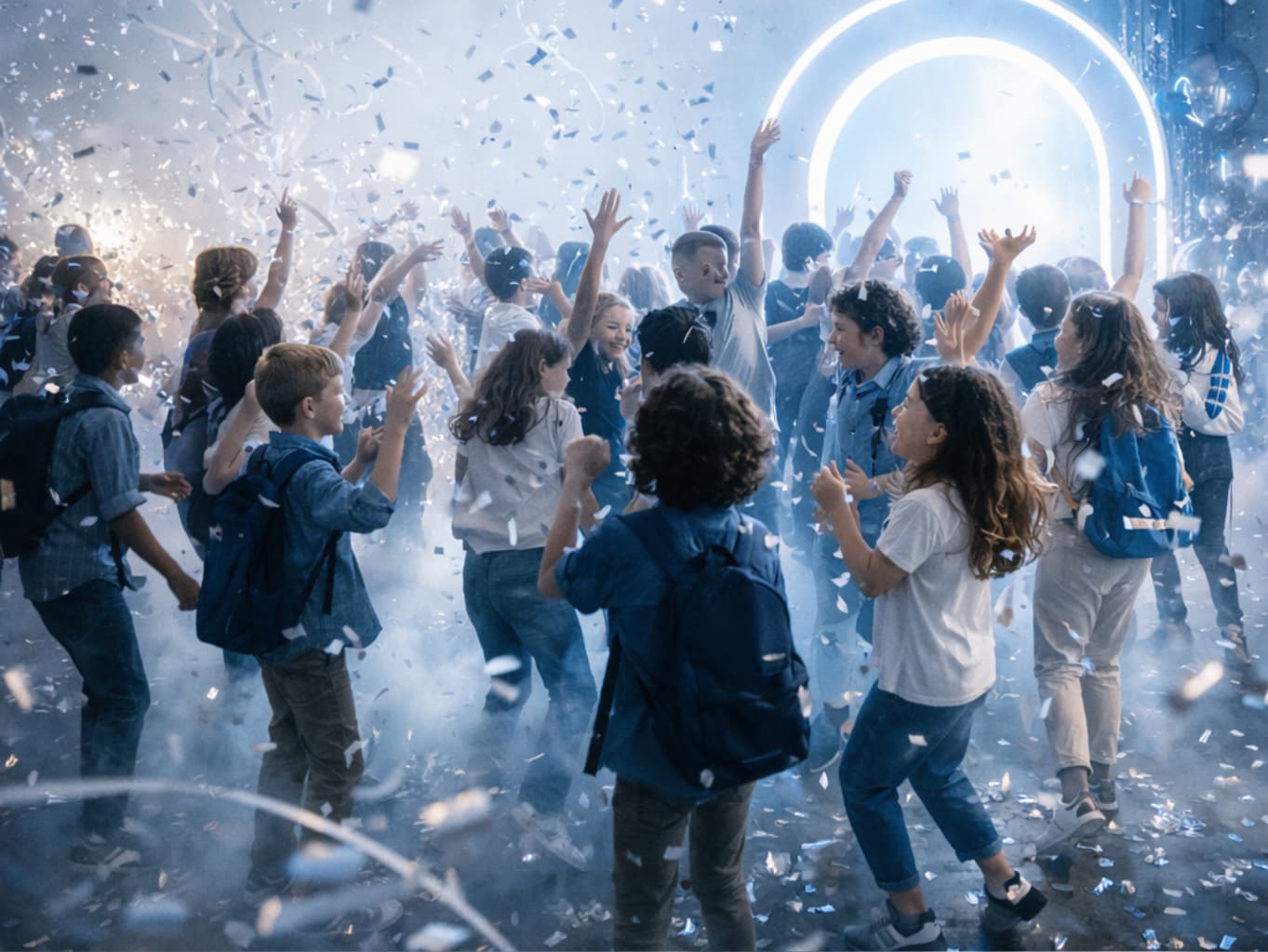 Масштабное бумажное шоу на выпускной 4 класса в Москве