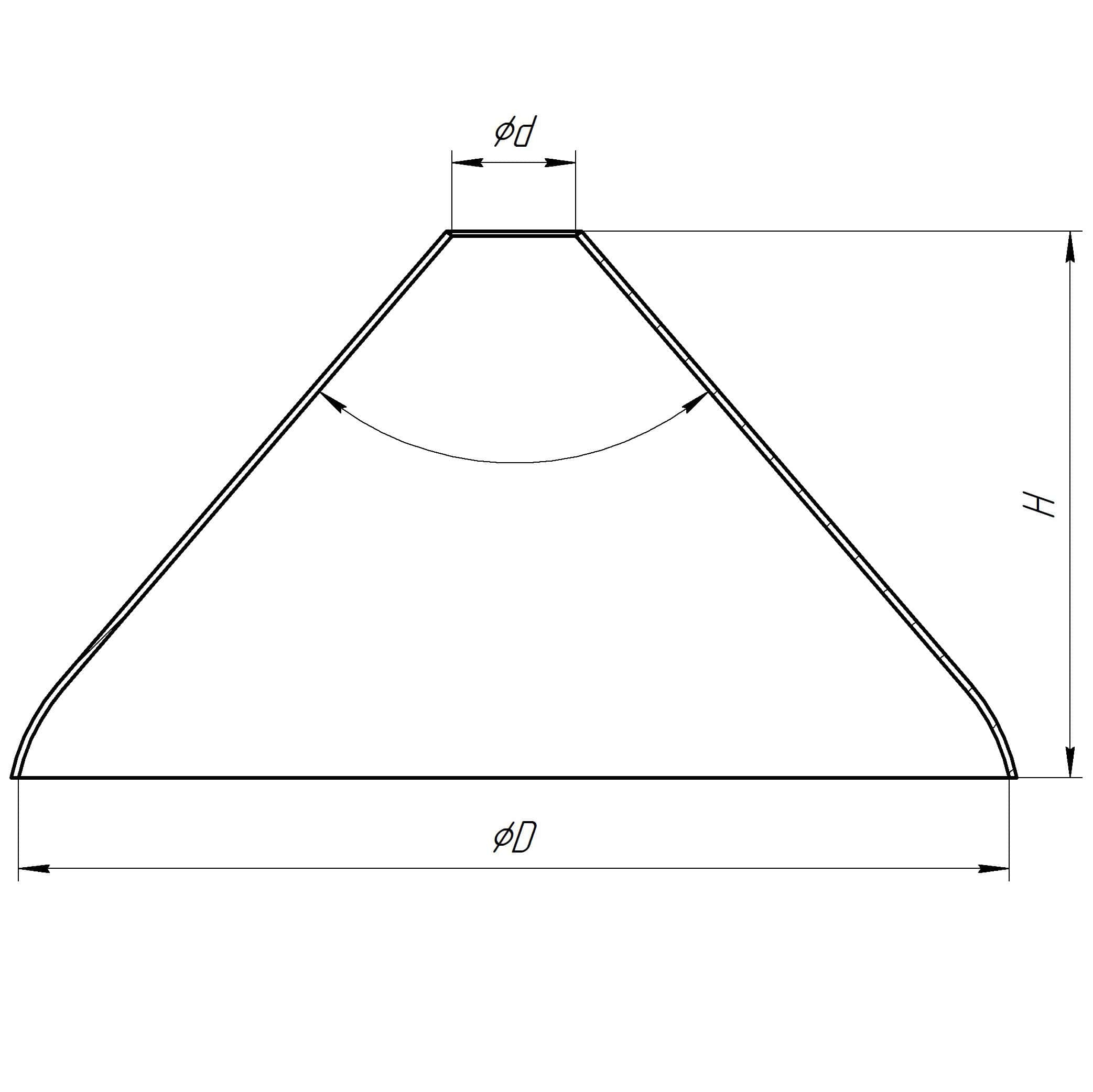 Конический рупор чертежи