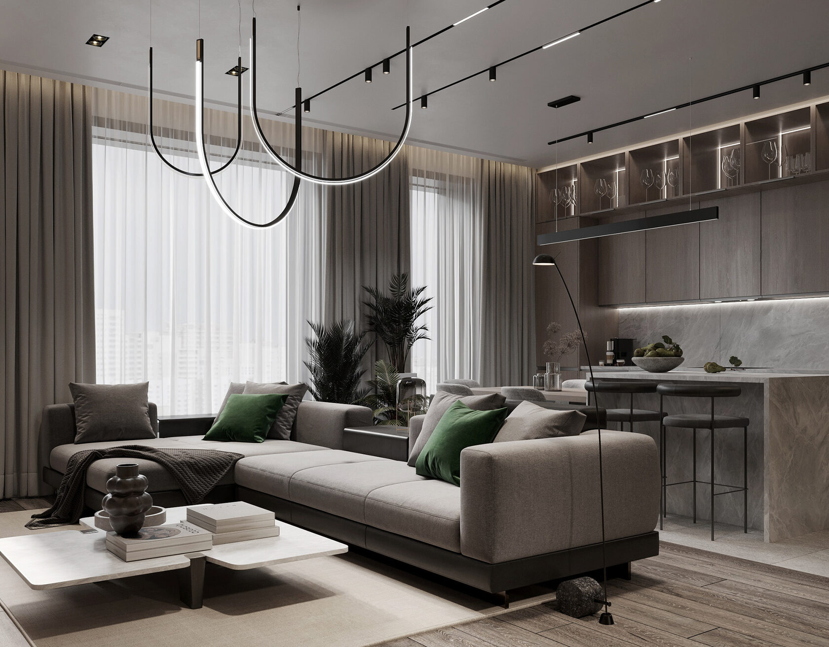 Дизайн интерьера. Квартира ЖК "Садовые кварталы". Москва. 130 м2 ...