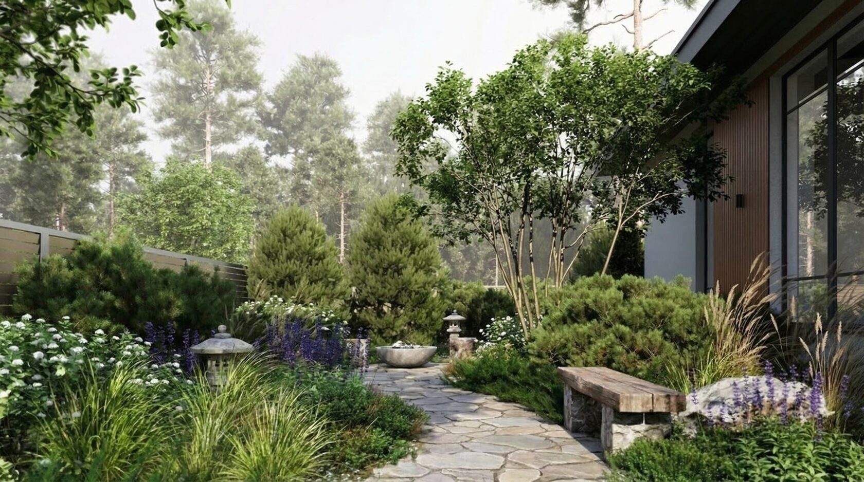 Премиальный ландшафтный дизайн участка