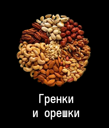 Гренки и орешки