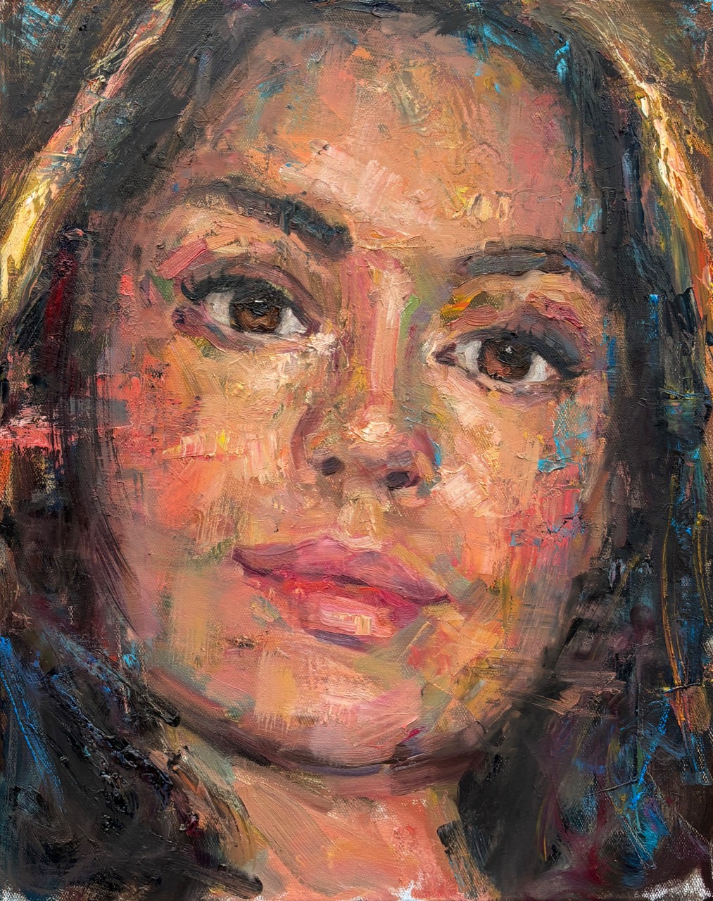 Портрет в тёплой палитре / Portrait in warm colours