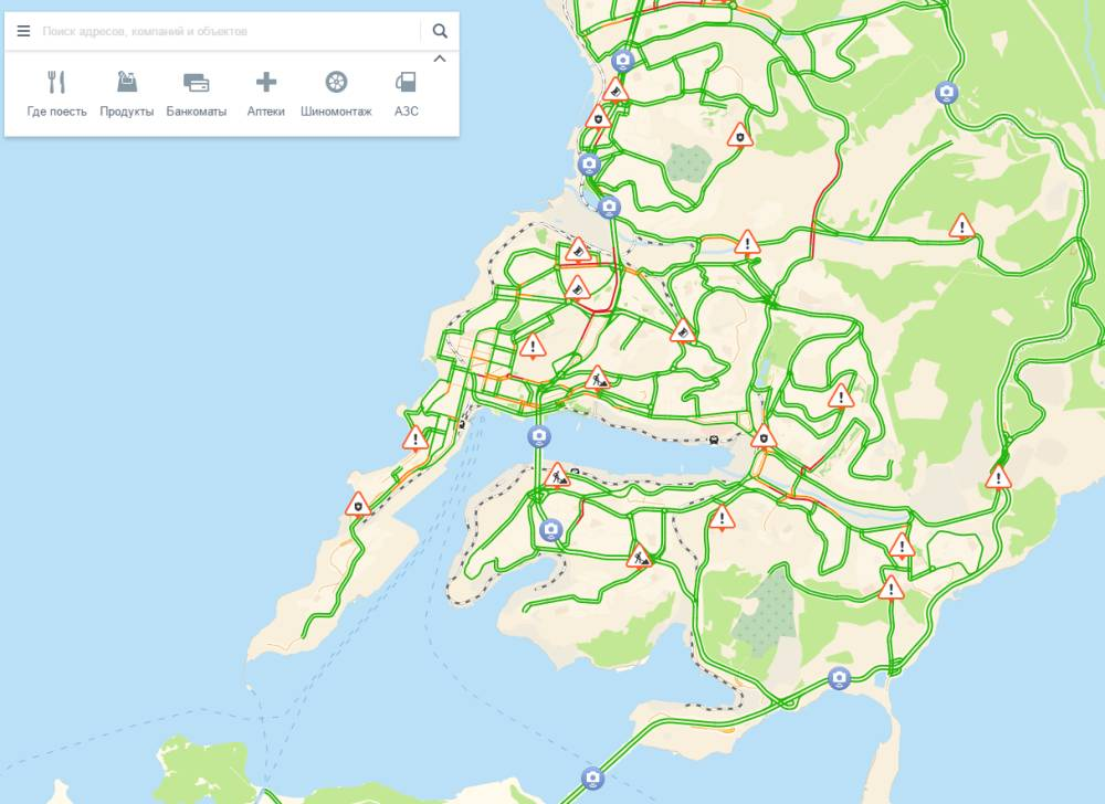 Спутниковая карта города владивостока