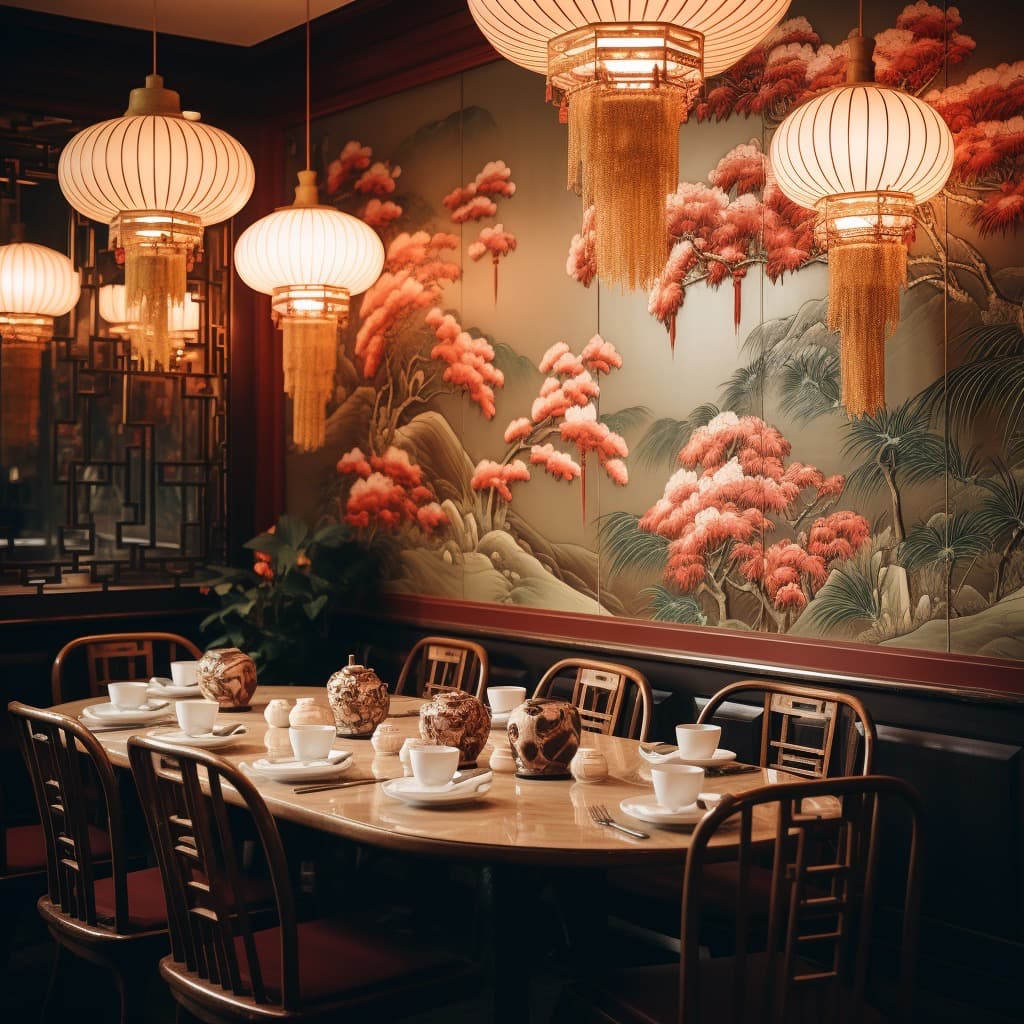 Декор в китайском ресторане