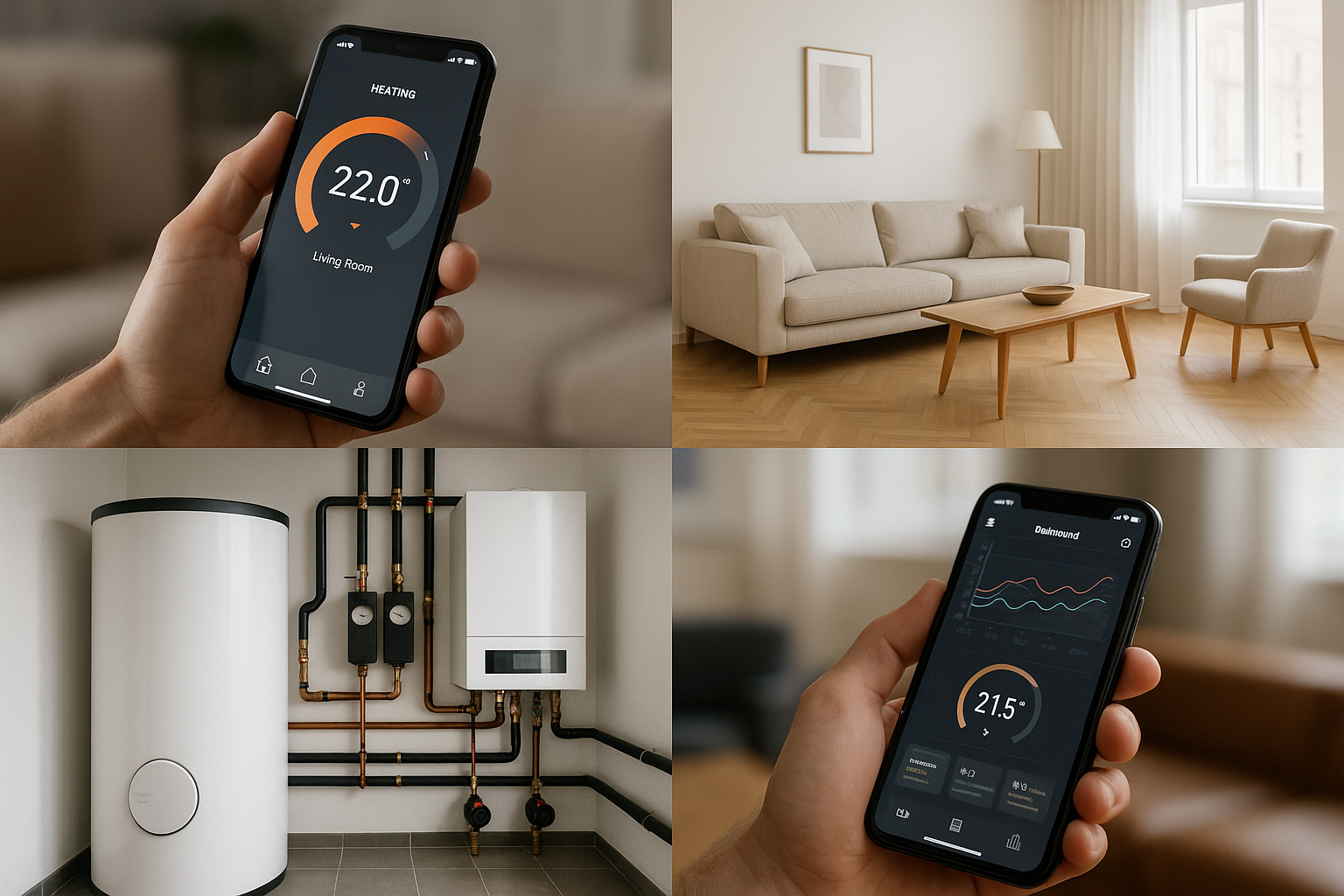 Мобильное приложение для управления отоплением с телефона и графики температуры