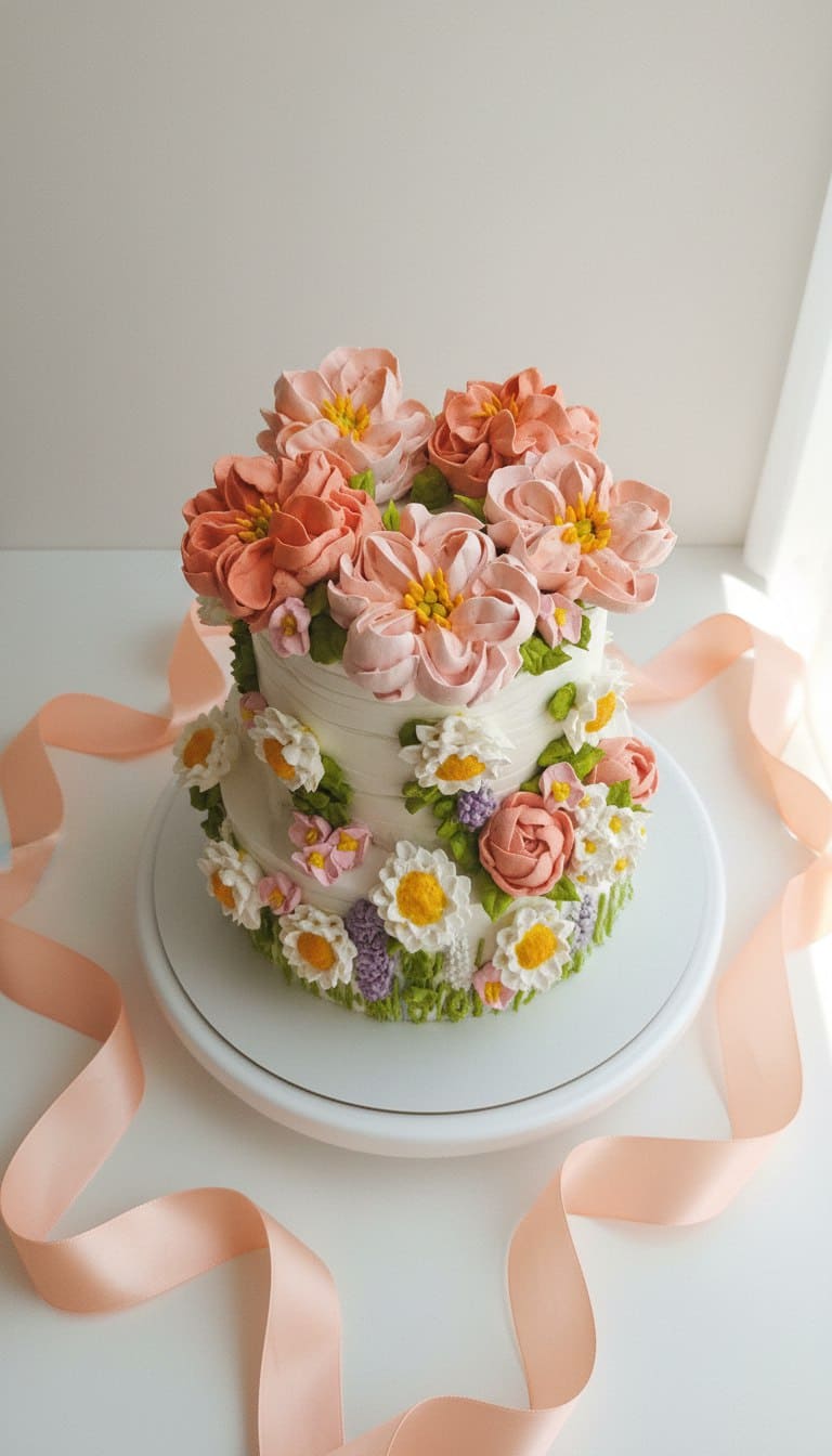 Тортик из зефира двухъярусный 1