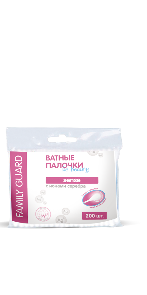 Ватные палочки с ионами серебра ZIP-пакет 200 шт.
