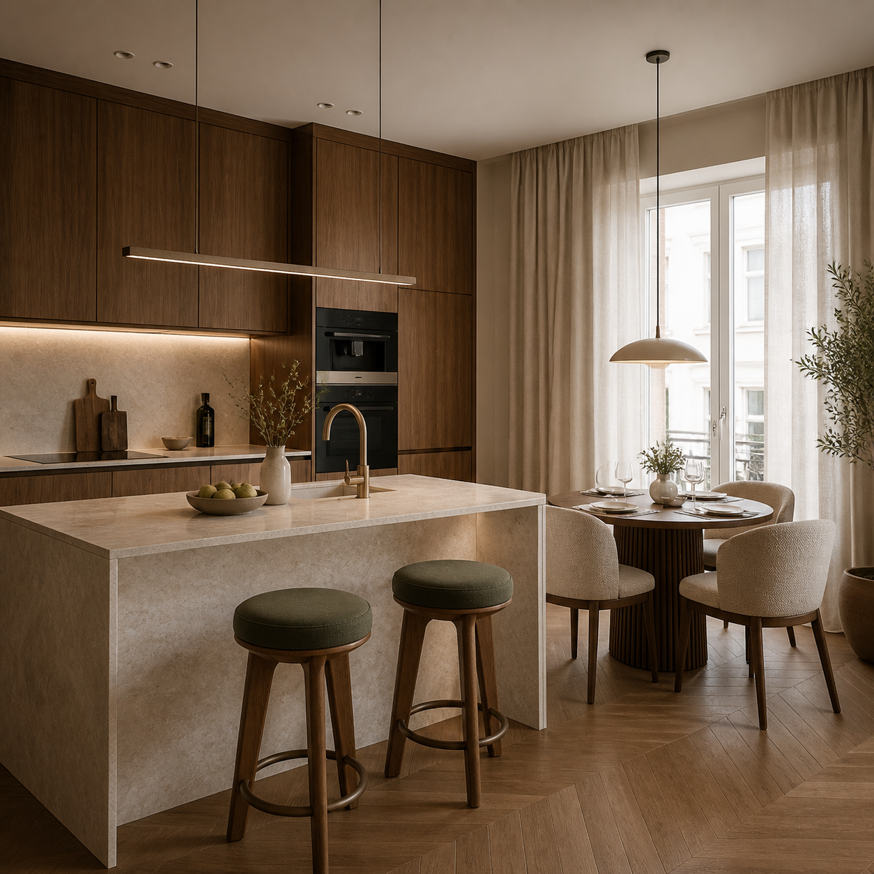 Modernes Badezimmer mit freistehender Badewanne