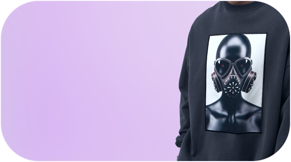 Каталог свитшотов, созданные нейросетью с бархатным принтом бренда Neiro