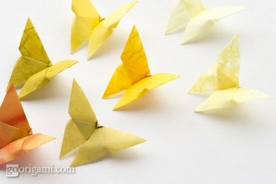 1. Простая оригами бабочка