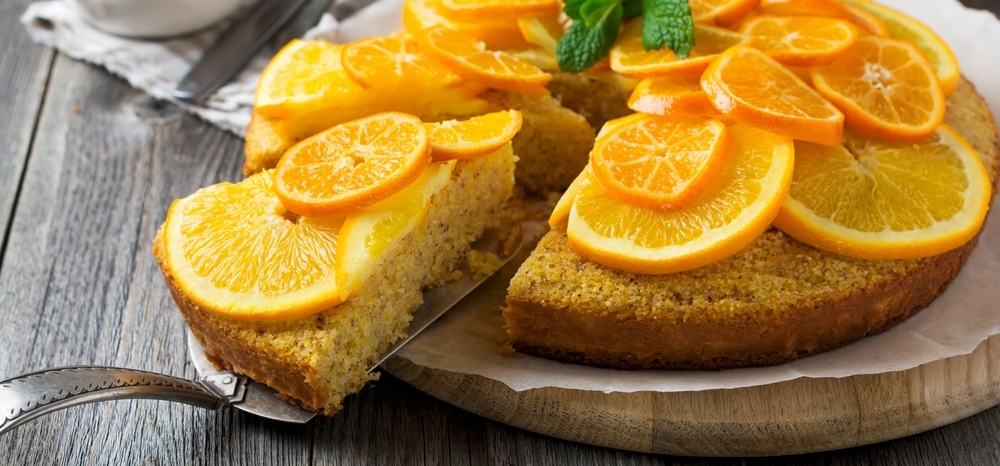 Творожный кекс с миндалем и апельсином