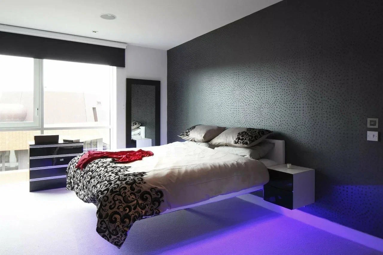 Фото парящей кровати с подсветкой фото