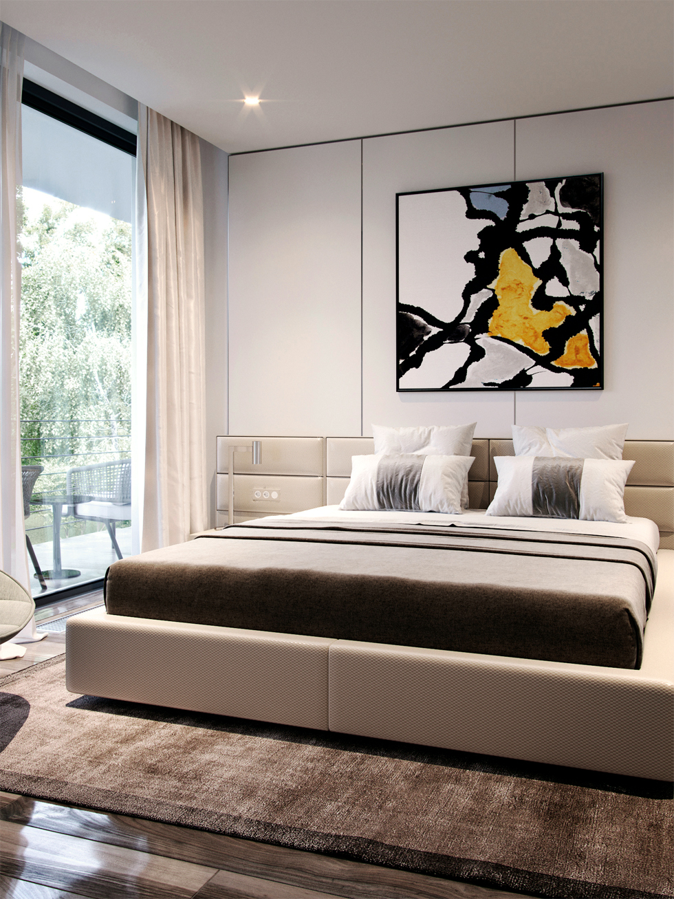 3D visualization of a hotel room