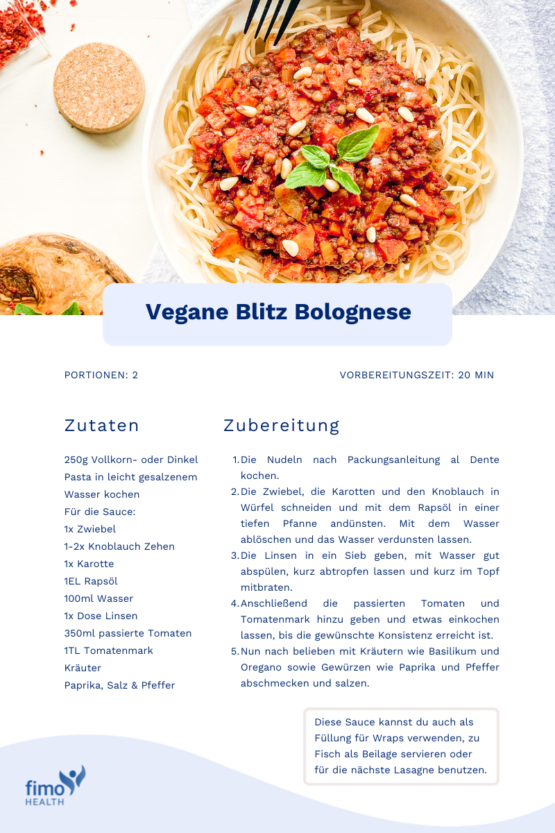 Vegane Blitz Bolognese