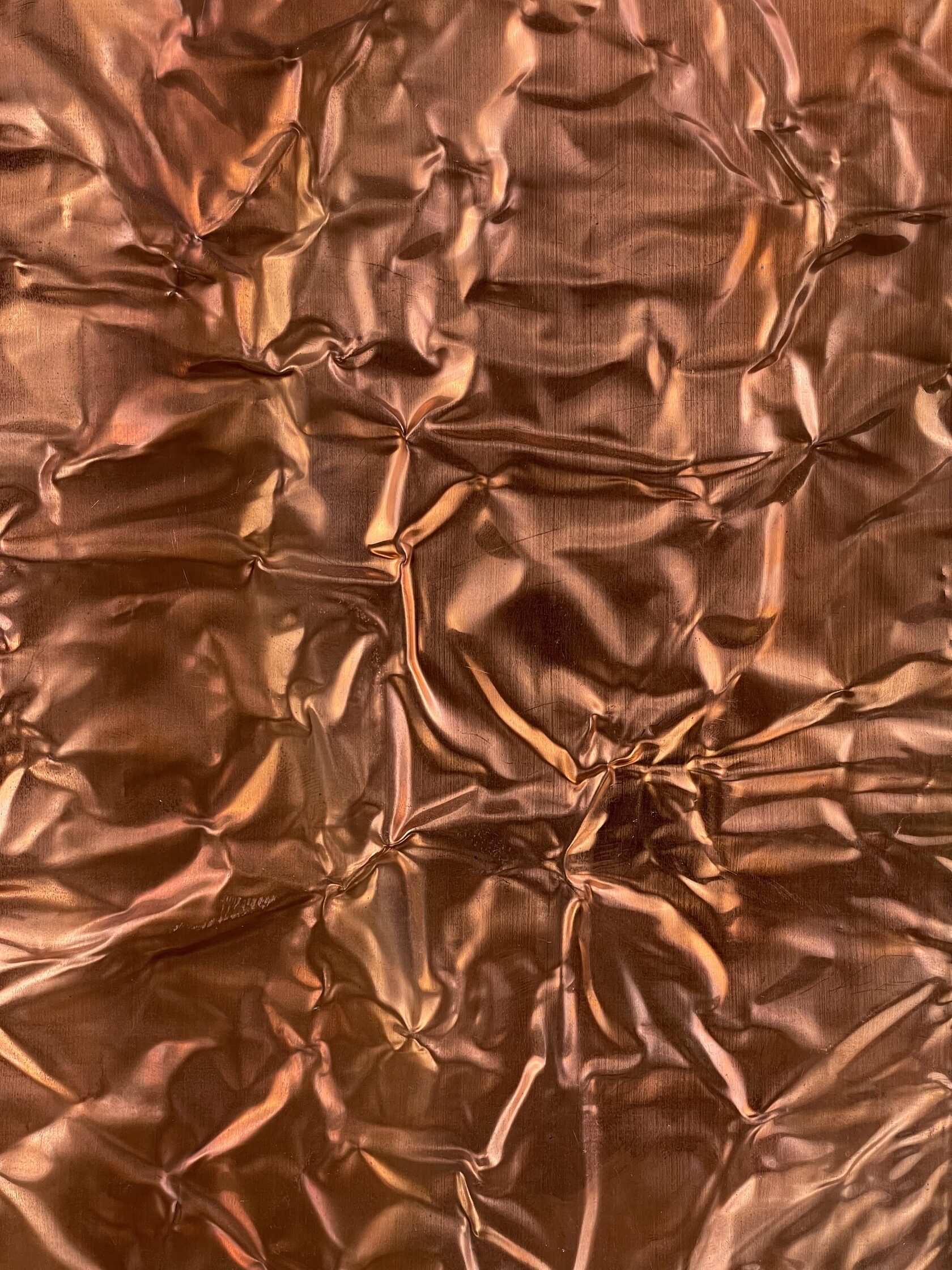 Crumpled copper