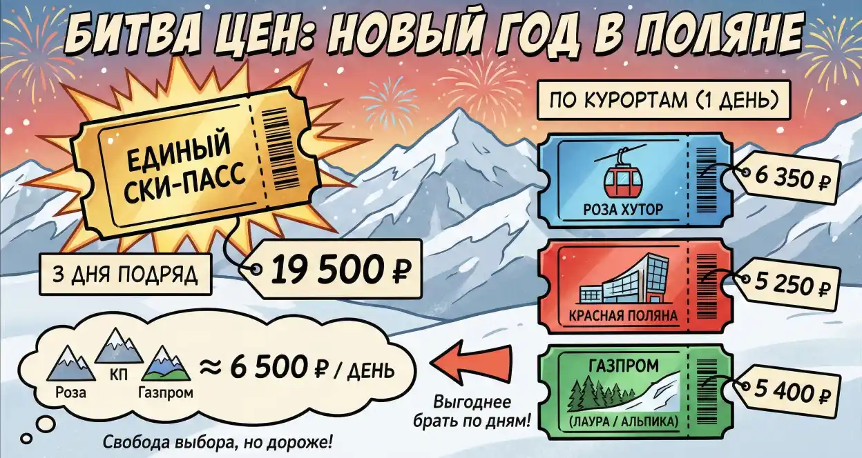 Сравнение цен на ски-пассы