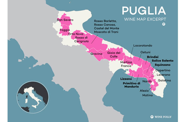 Красные вина региона Апулия