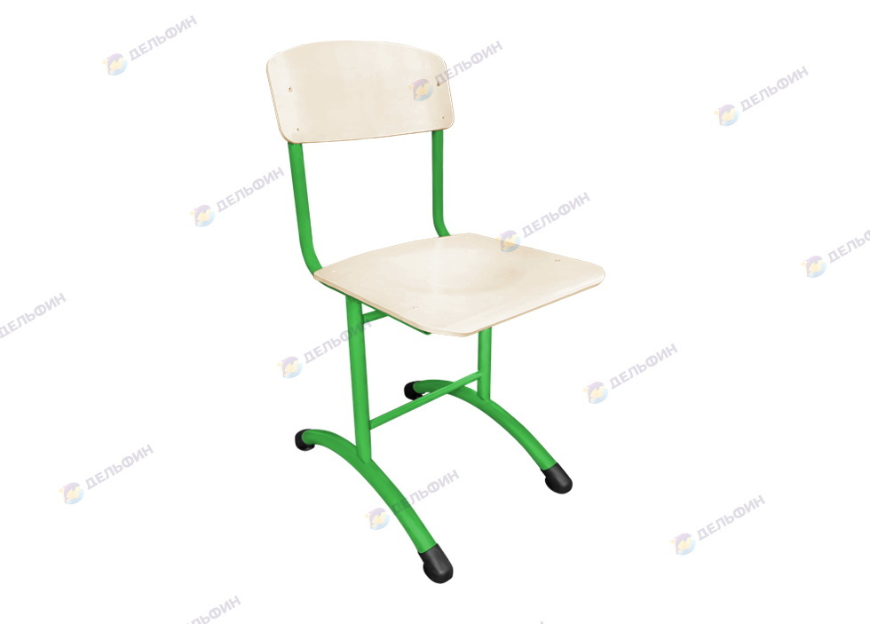 школьный стул регулируемый для старшеклассников сиденья и спинки фанера зелёный