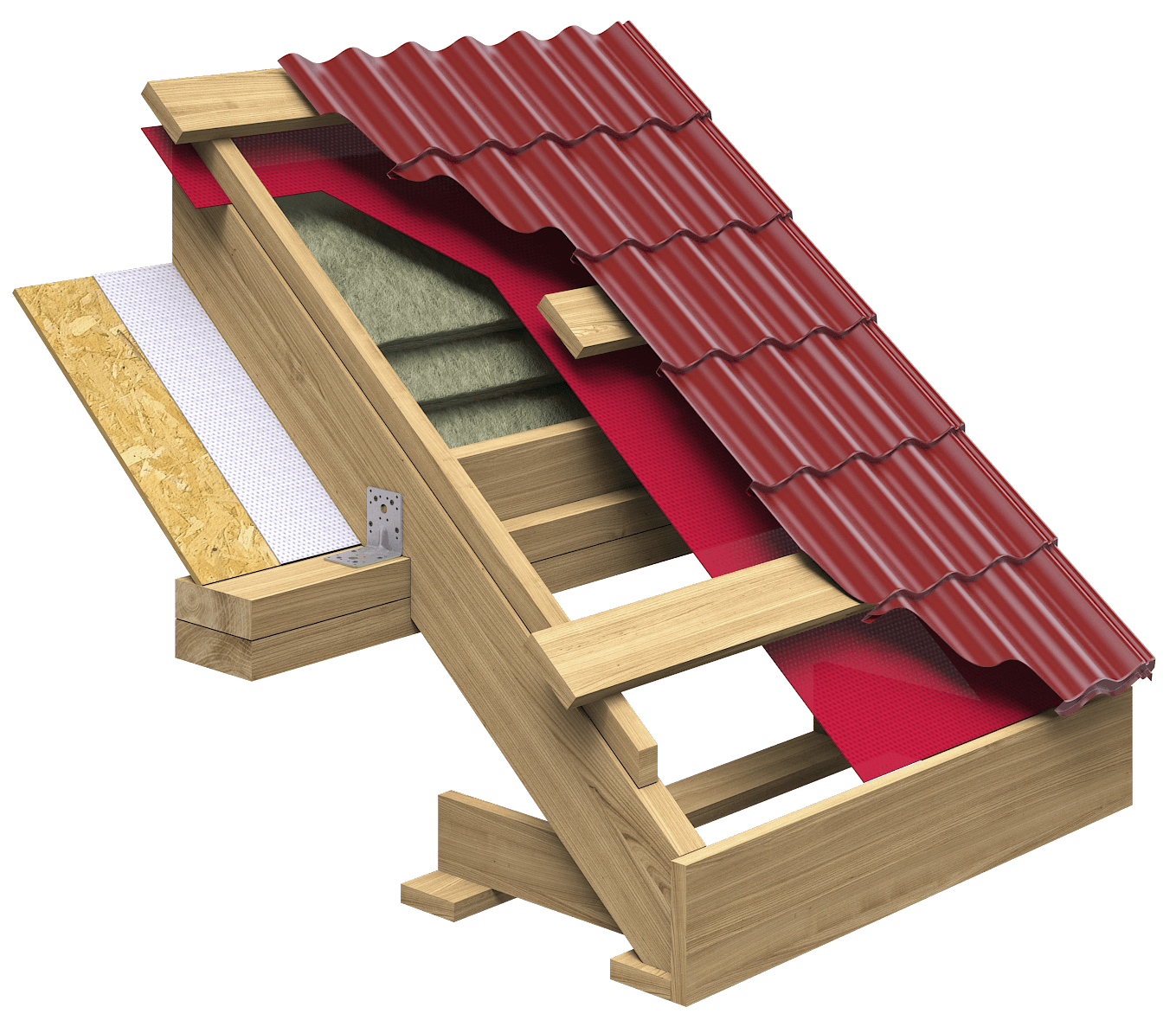 Изоспан под металлочерепицу. Скатная кровля с холодным чердаком. Холодная крыша под металлочерепицу. Конструкция чердака и холодной кровли из металлочерепицы. Конструкция контробрешетка под металлочерепицу.