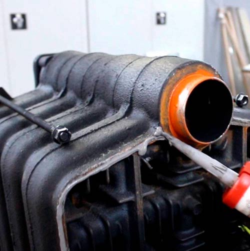 Замена чугунных секций котла