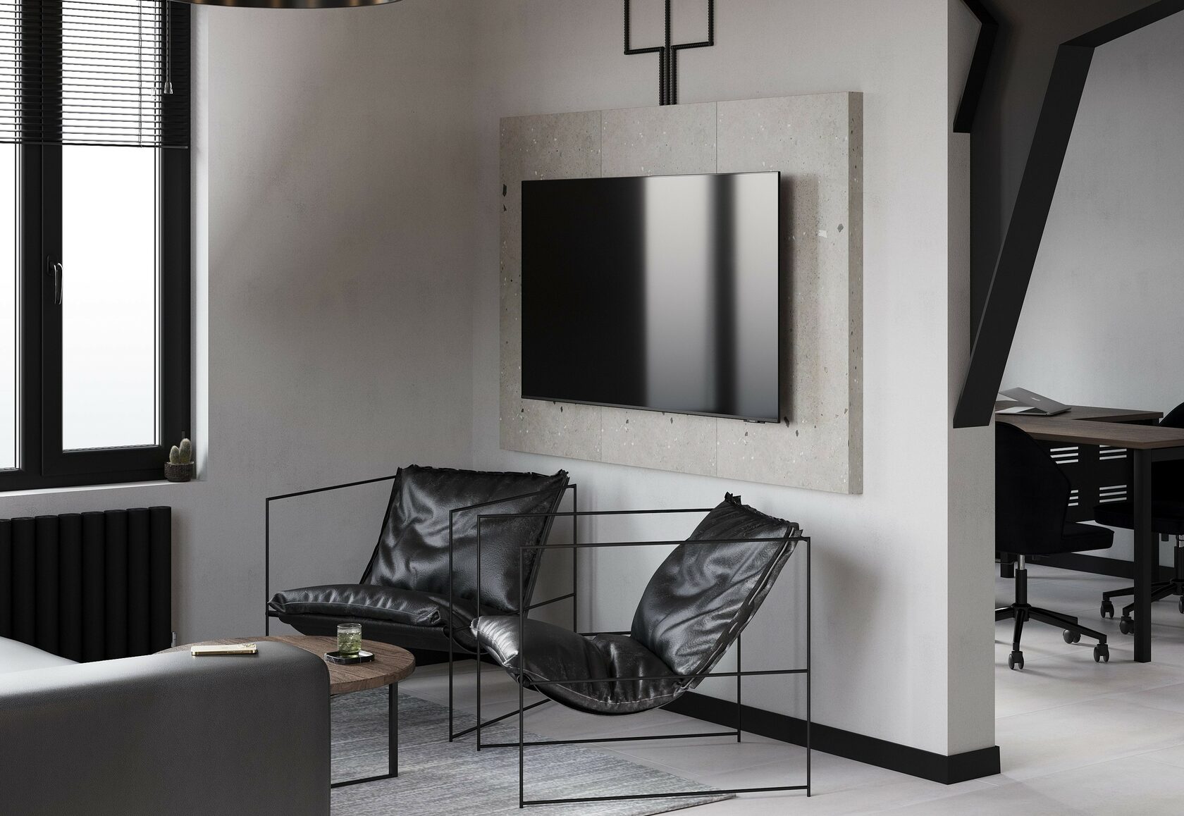 Панель для телевизора из керамогранита