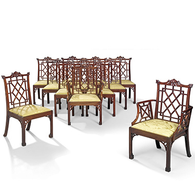 Столовые стулья в китайском стиле «ELEVEN GEORGE III»