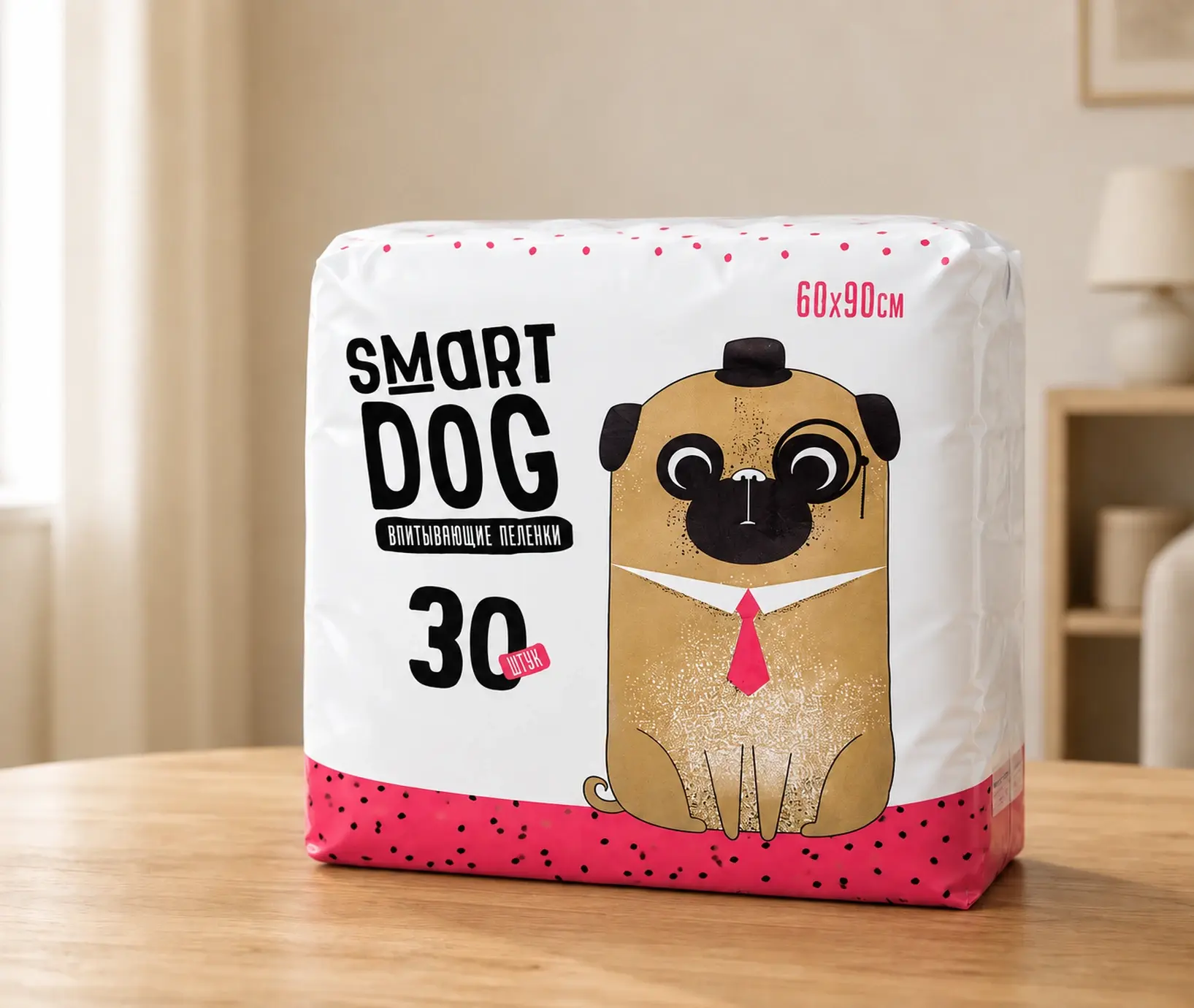 Пелёнки Smart Dog 60×90 см, 30 штук
